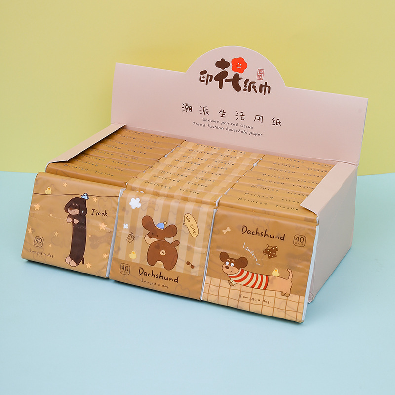 时尚印花抽纸巾小包便携式学生口袋纸巾印花抽纸巾40抽印花面巾纸|undefined