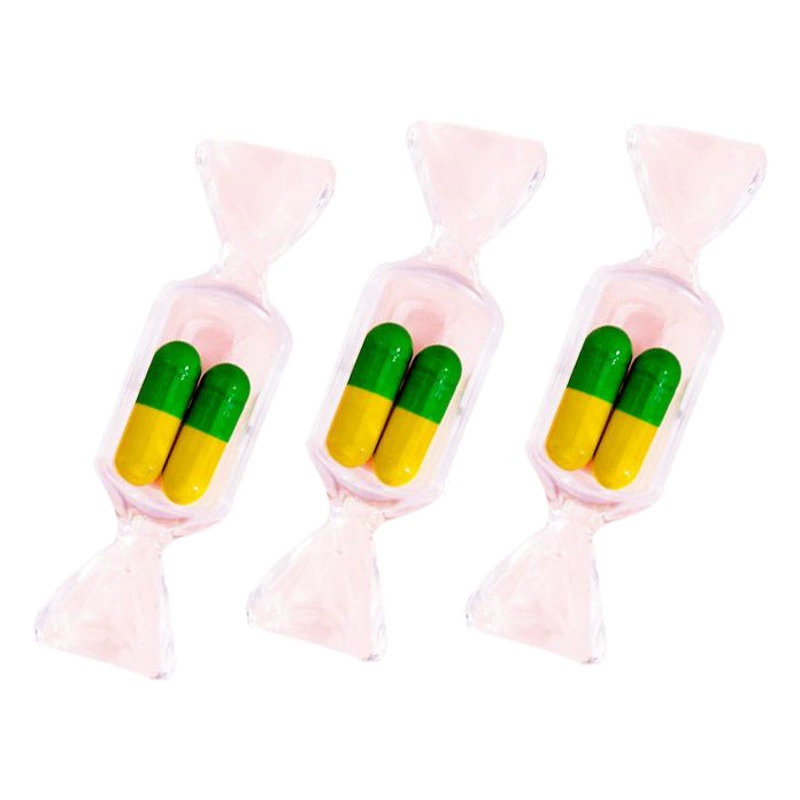 Прозрачная шкатулка в форме конфет Популярная в Интернете девушка Сердце Серьги Ящик для хранения серег Мини Портативная шкатулка для драгоценностей