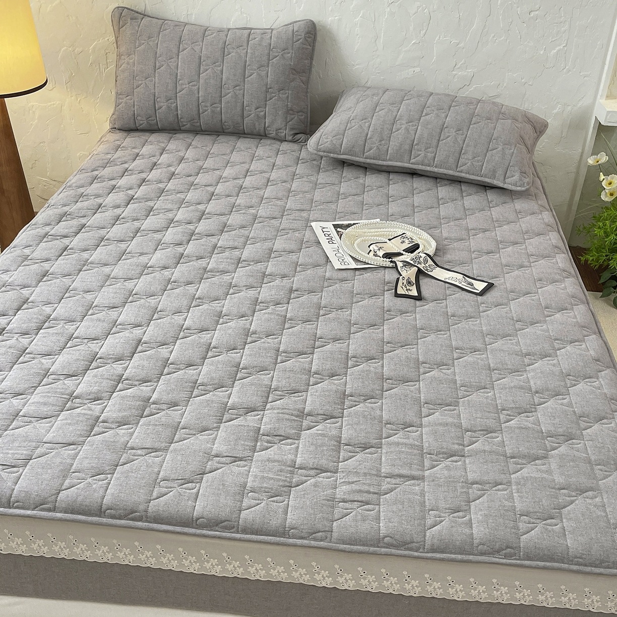 Cama de algodón de encaje de algodón tipo A cubierta de cama de algodón de cama de
