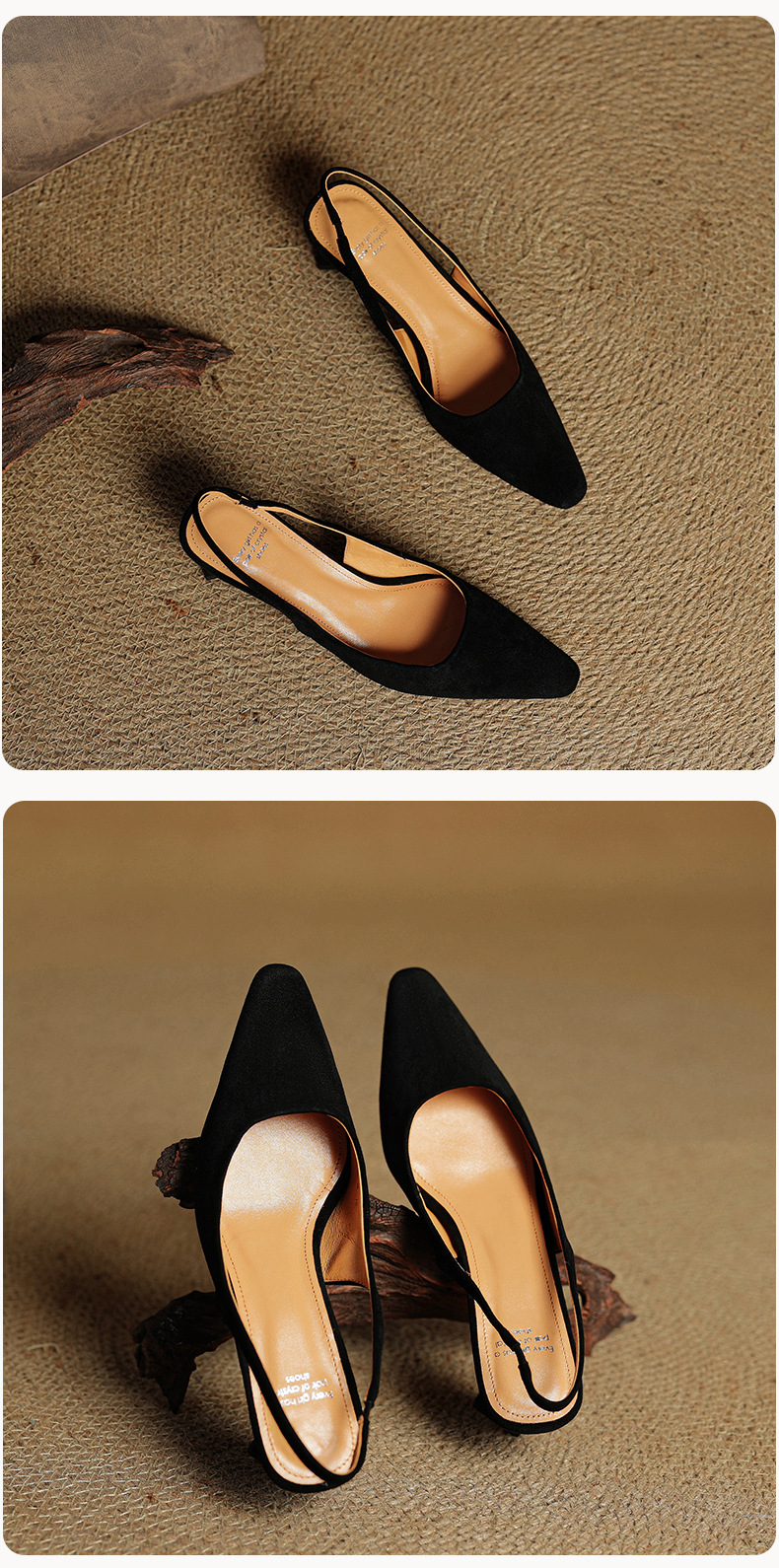 Sandal cao gót nữ hở mũi gót thô 4 cm, phong cách Hàn Quốc, đi làm — đen chi tiết 23