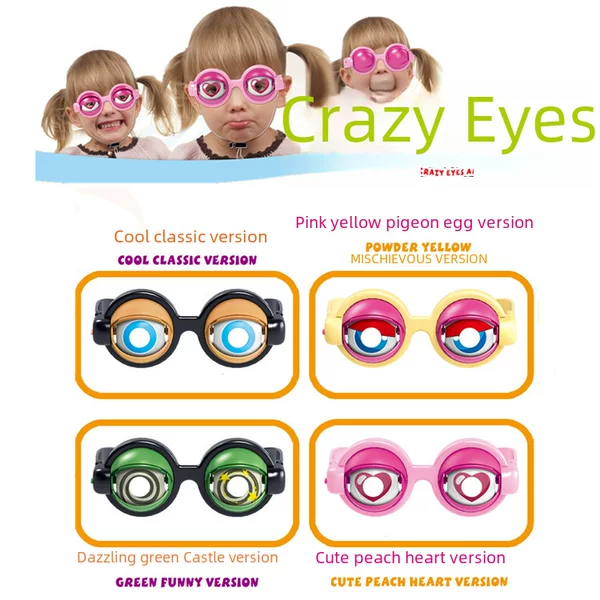 Crazy Eyes Children Funny Glasses Toys New Strange Creative Funny Props Glasses