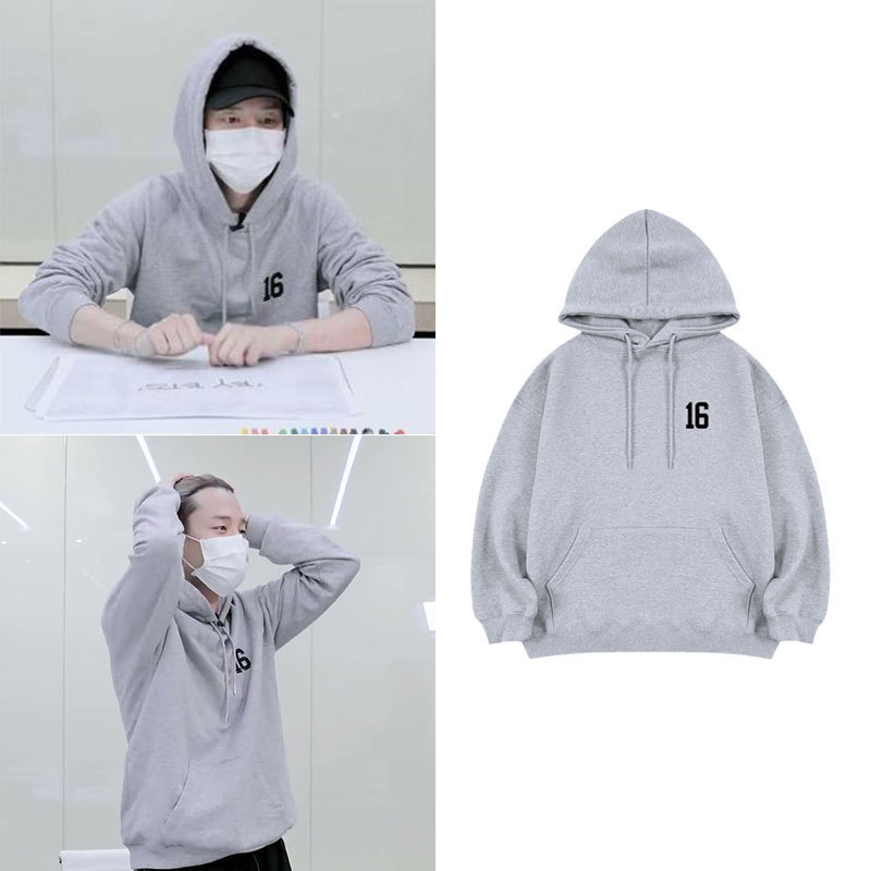 Bullet-proof Youth League chicken mi Pu Zhiyi same style bathroom clothes printed casual autumn and winter fleece-lined thin pullover hoodie