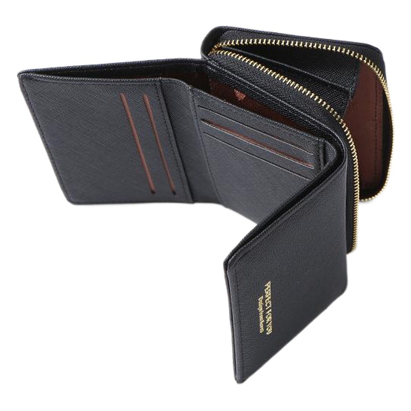Cross-Border Fashion Wallet for Women, Short Cross-Pattern Wallet, Coin Purse, Large Capacity Card Holder, Women's Wallet