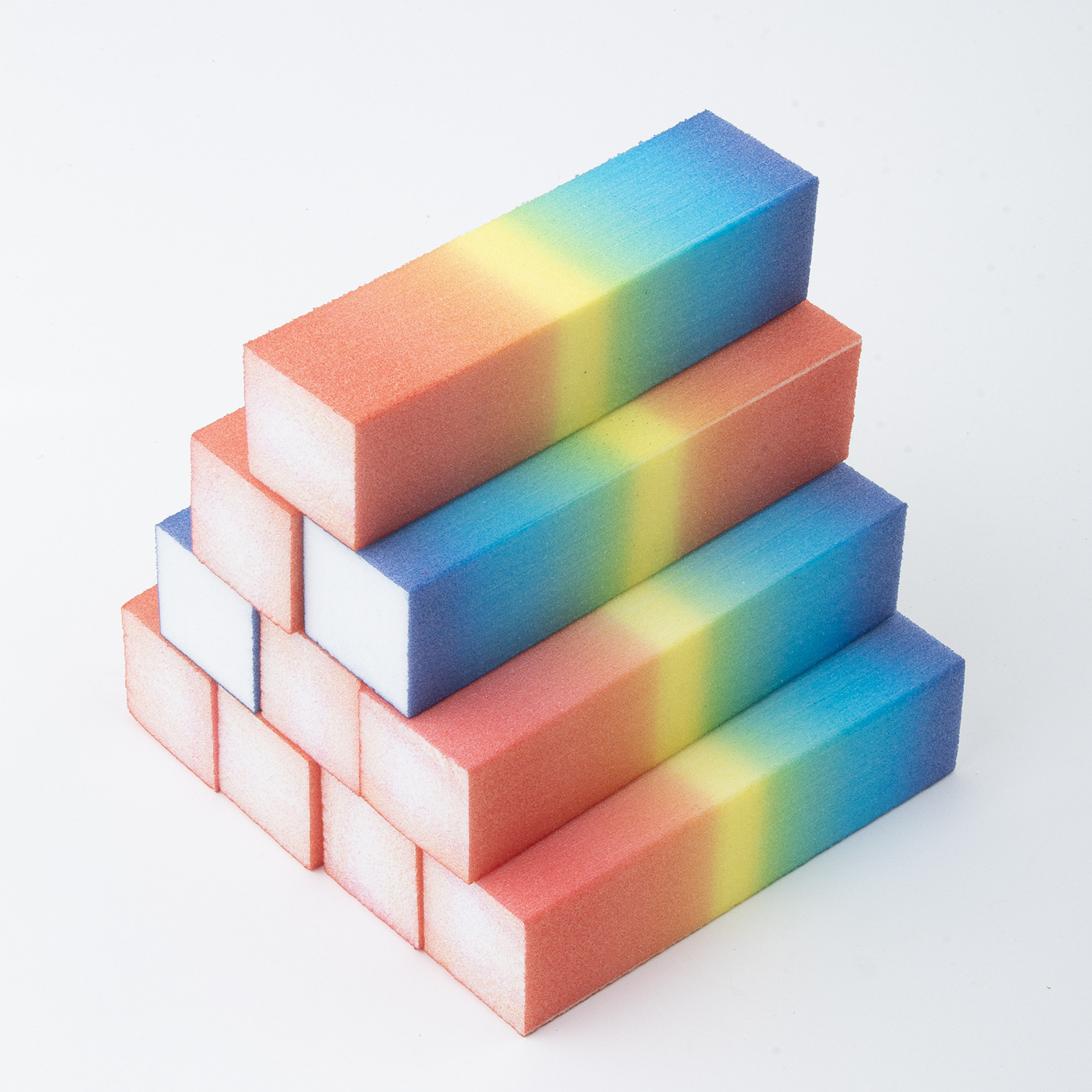 Uña pulida bloque de tofu 10 paquetes de archivo de uñas esponja de plástico de alta espuma fuente transfronteriza arena gruesa de uñas