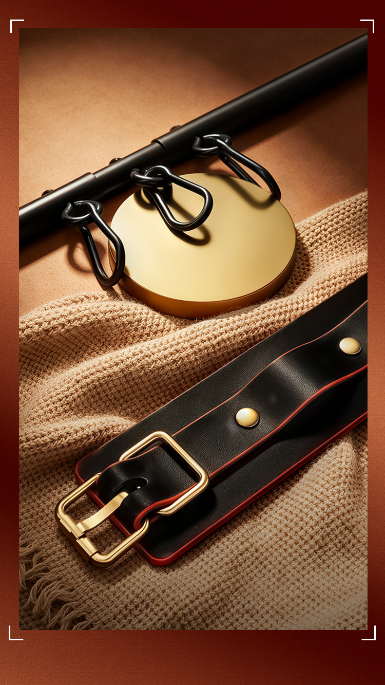 PU Leather Bondage Restraint Set with Detachable Cuffs and Mouth Ball Gag — detail image 36