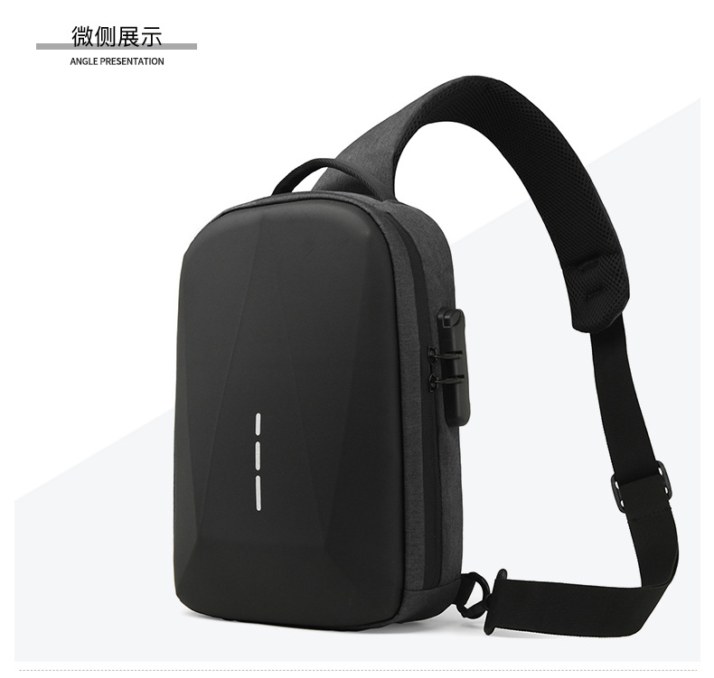 New cross-border chest bag for men, high-end cycling, large-capacity casual chest bag, single-shoulder men's crossbody bag, anti-theft shoulder bag undefined
