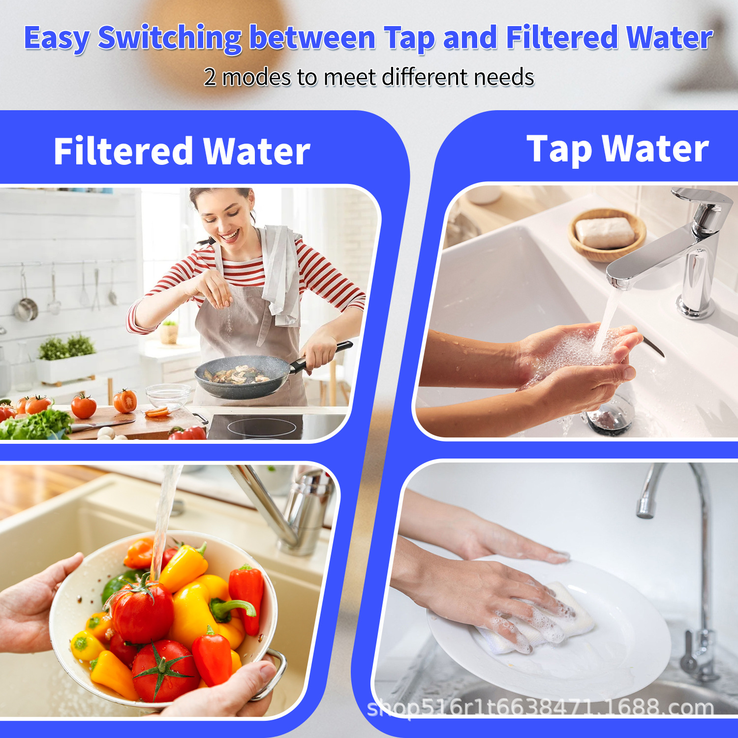 Purificador de agua de grifo doméstico con filtro de carbón activado portátil de escritorio con grifo incorporado, purificador de agua compacto