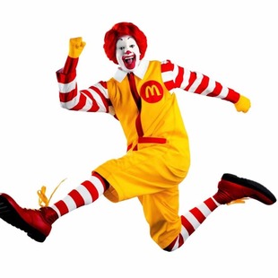 Halloween in stock suit Vintage McDonald's Uncle COS Dress Fancy Dress Ball Clown Big Male One-piece Costume