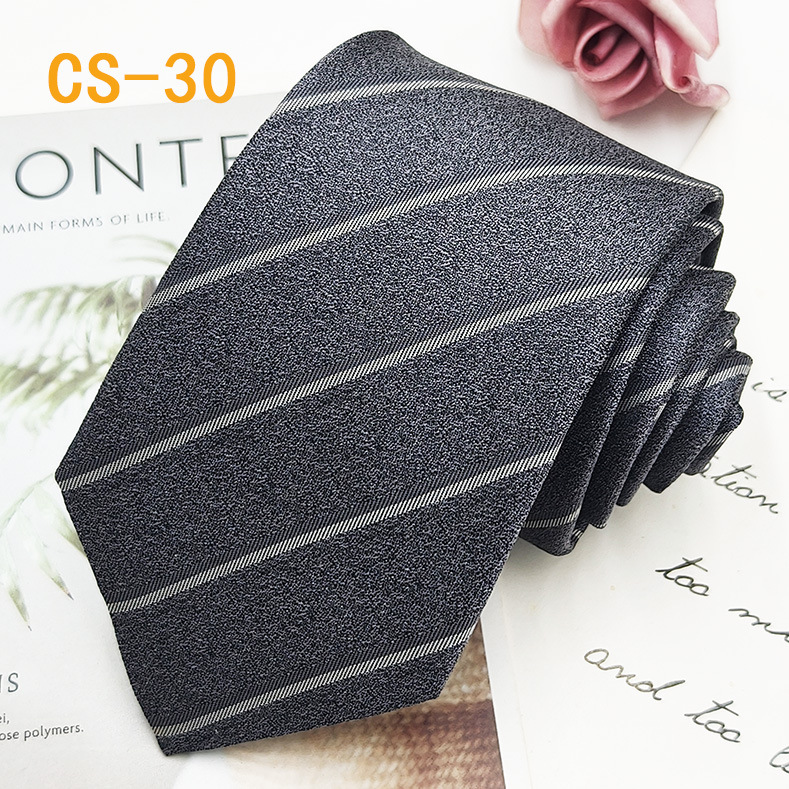 Fabricante en stock corbata de seda para hombre hecha a mano 8cm profesional ropa formal negocios corbata de seda de mora teñida con hilo Jacquard