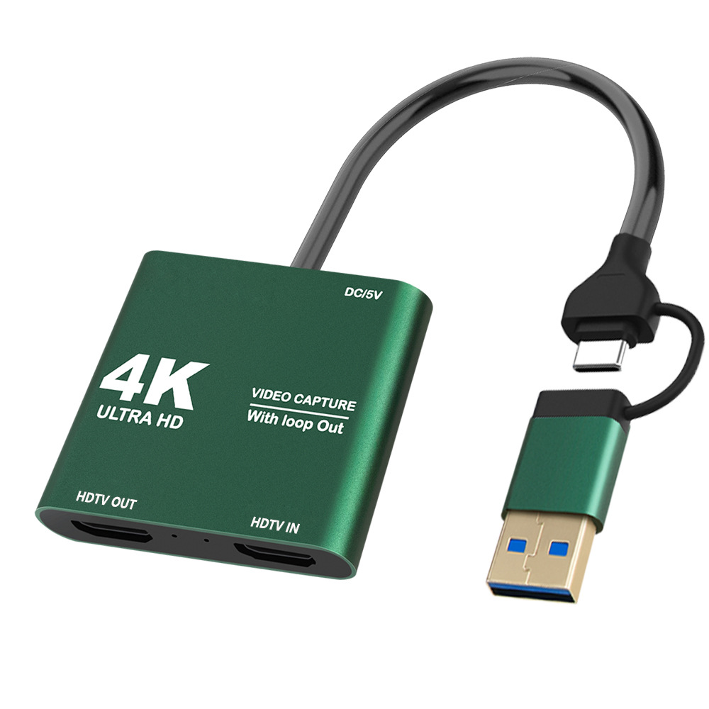 4K 1080p USB 3,0 a HDTV compatible video audio juego tarjeta de captura con bucle 1080P60FPS