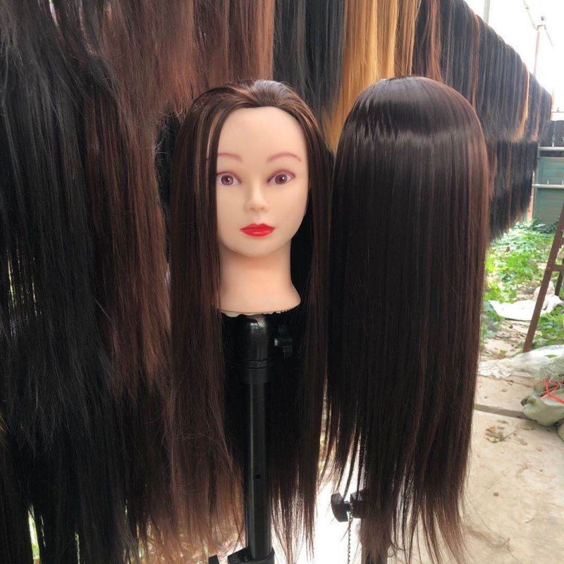 ヘッドマネキン、ヘアスタイリングヘッドマネキン、フルリアルヘアウィッグ、パーママネキン、見習い練習用ヘアスタイリングマネキン、モデルヘッドウィッグ|undefined