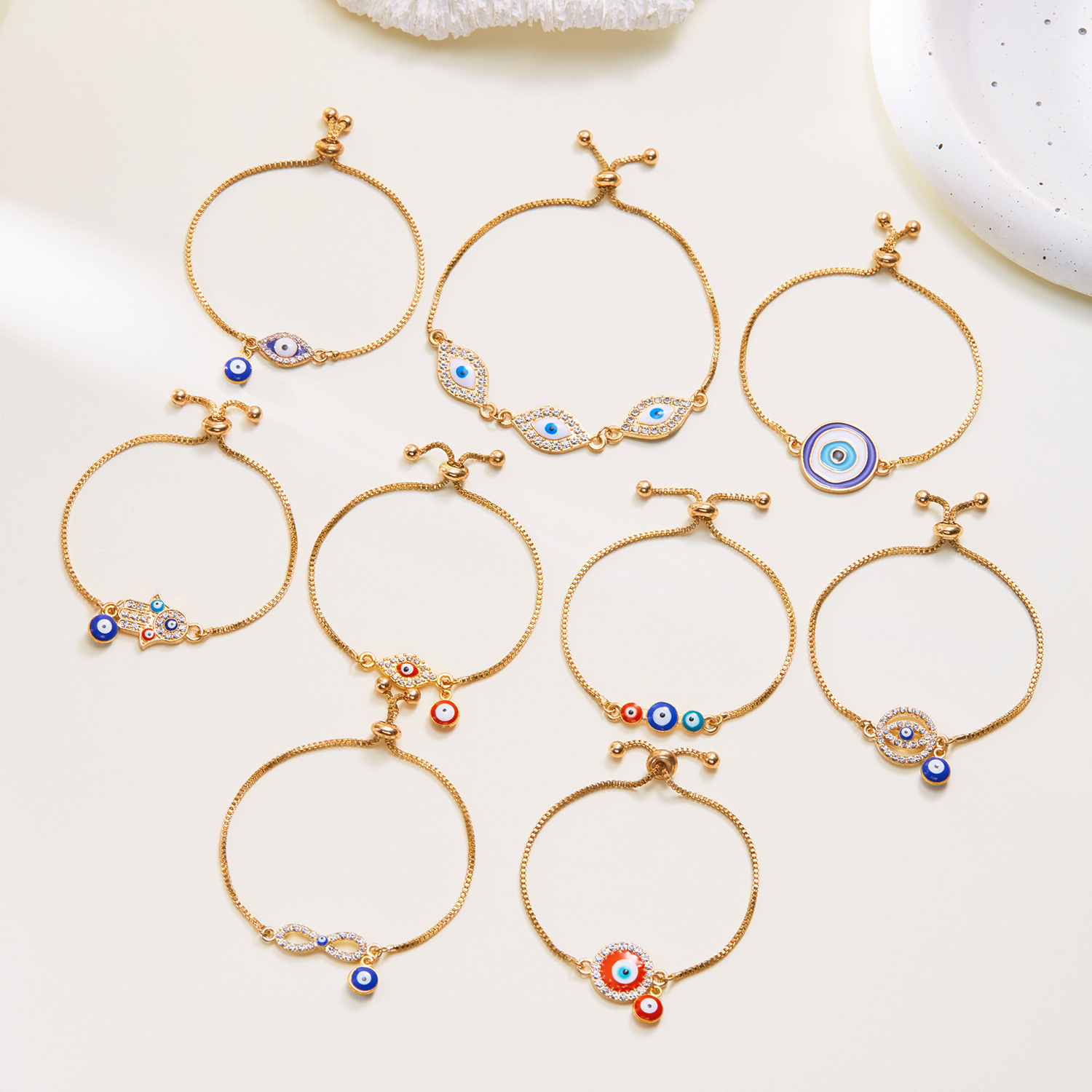 Lucky Evil Eye Red String Bracelet Handmade Protection Jewellery_voghion.com