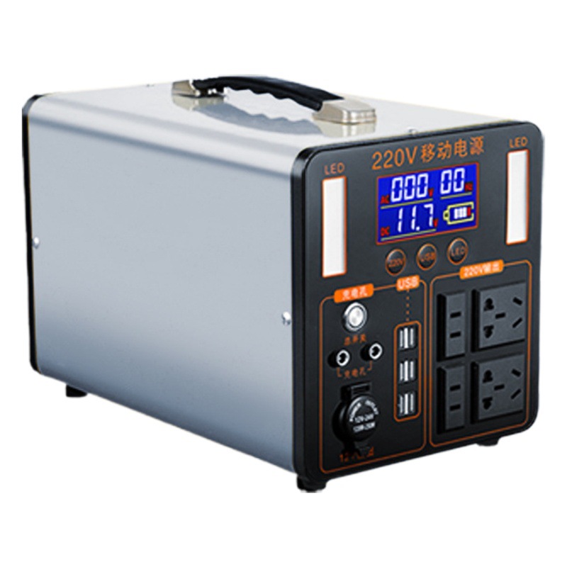 Fuente de alimentación móvil para exteriores, 220v, gran capacidad, portátil, estilo camping, batería para puesto, coche, batería de almacenamiento de energía de emergencia para el hogar