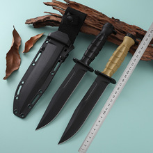 跨境户外多功能求生军刀高硬度防身随身刀具特战战术小直刀野营生