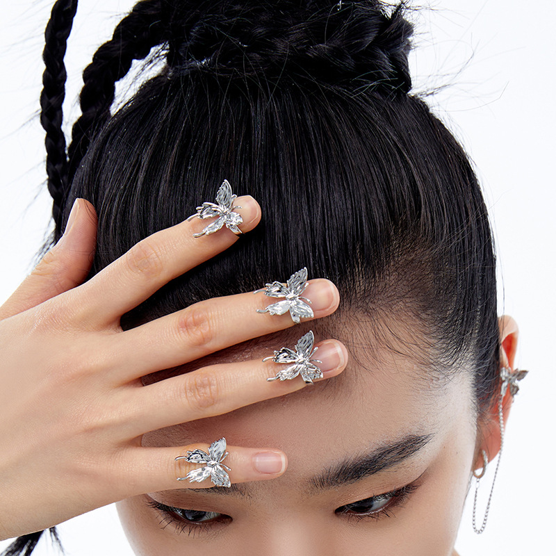 Fashion Butterfly Copper Plating Open Ring 1 Piece