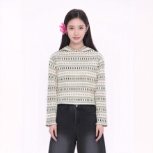 无缝一体半高领羊毛衣女秋冬新款加厚保暖针织衫条纹气质打底毛衣