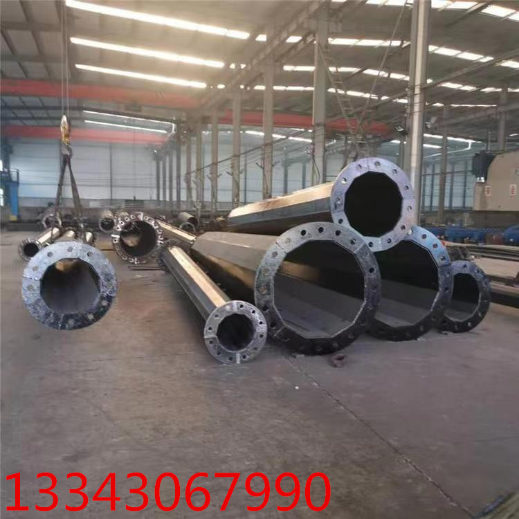 110KV钢制电力杆 输电线路钢管塔 耐张钢制电力杆 钢桩基础打桩