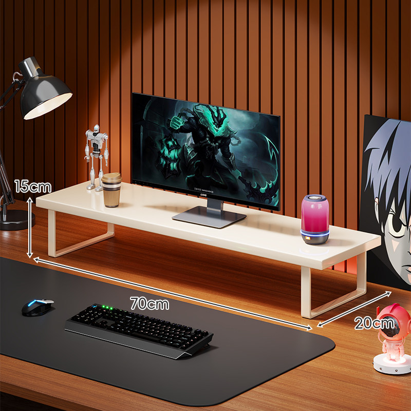 Soporte Elevador para Monitor de Computadora de Madera Organizador para Escritorio