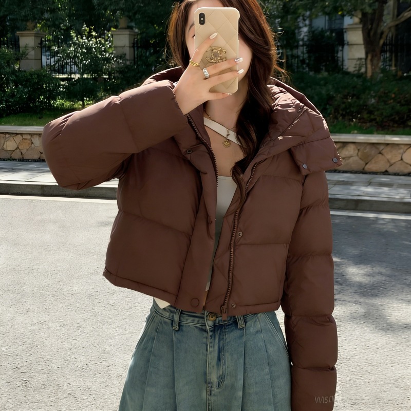 Winter Ultra-Short down Jacket Women's High-End Goose down Jacket 2025 New Thickeneded Warm down Jacket Factory