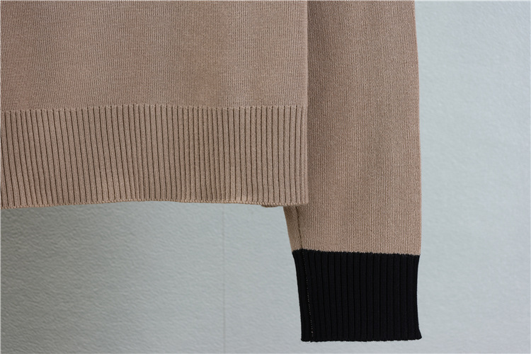 Ropa de mujer Otoño nuevo traje de punto de camelia suéter de punto de cuello redondo para mujer pantalones de pierna ancha temperamento traje de dos piezas_voghion.com