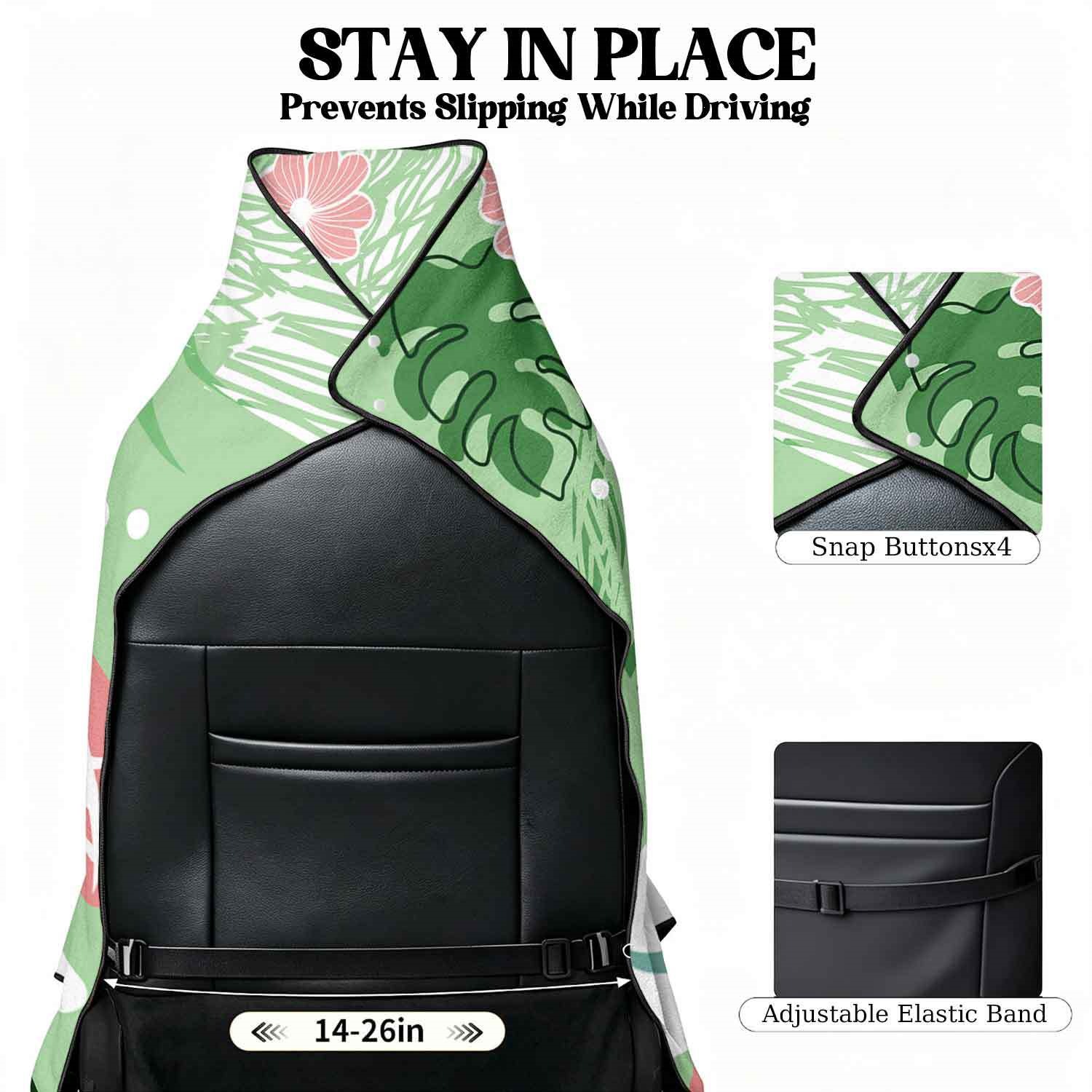 Summer bath towel and car seat cover 2-in-1, ultra-fine fiber outdoor beach and car dual-use universal seat cushion