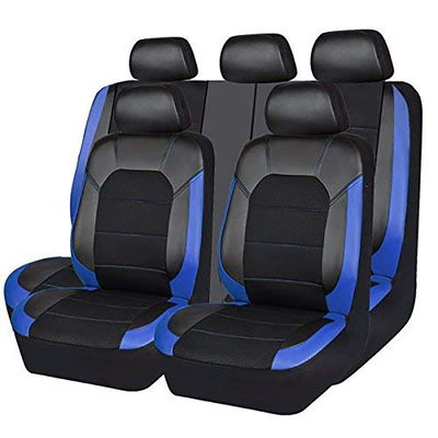 five-seat seven-seat car – Universal seat cover - black-blue-flank-general