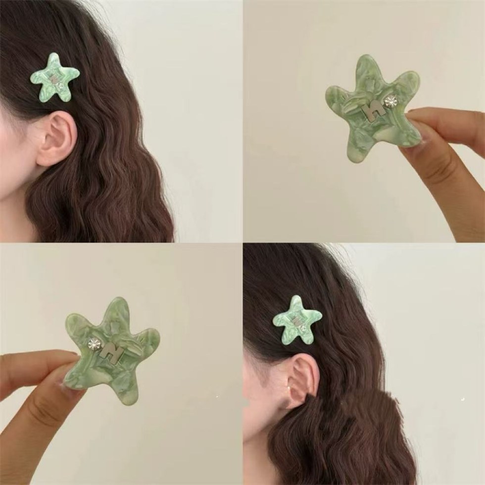 Bunte Seestern Haarspange Als Süßes Haaraccessoire Für Damen_voghion.com