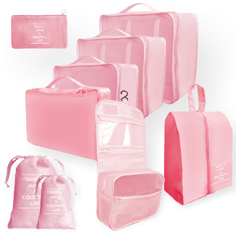 Bolsa de almacenamiento de viaje traje de seis piezas de siete piezas de ocho piezas plegable bolsa de lavado bolsa de almacenamiento de ropa bolsa de viaje con cordón