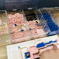 积木收纳乐高收纳盒分装箱柜拆件器方格小玩具分装盒