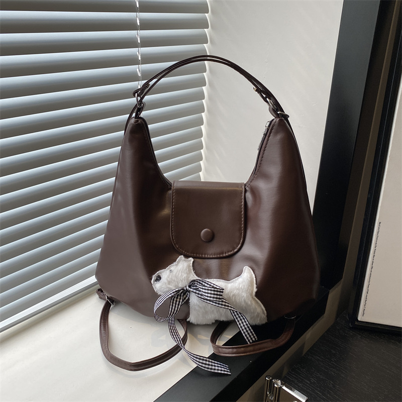 Niche Zhong Tote bolso para mujeres 2024 nuevo estilo coreano lindo perro estilo académico mochila mochila de hombro de gran capacidad