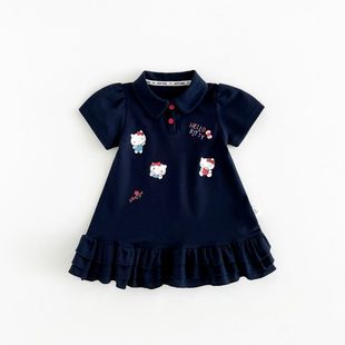 Pearl Cotton Children's Summer New 2025 Western Style Korean Style Girls Cute Fashionable dress Ins Style