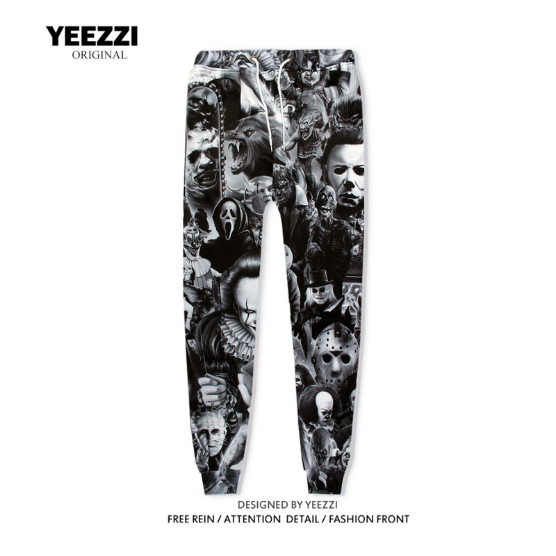 American Printed Pants New Sports Pants Men's Casual Pants Loose Full Printed Halloween Costume Cosplay Suit