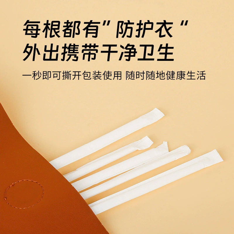 Manufacturer wholesale straw disposable independent packaging plastic PP drinking water soybean milk juice long straw disposable transparent