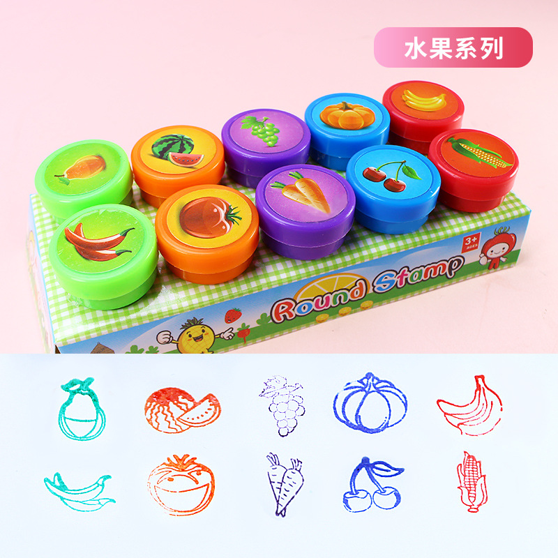 Sello de la mano de los niños de dibujos animados pequeño sello al por mayor todo tipo de animales creativos Navidad princesa maestro comentario recompensa sello