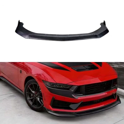Suitable for 24 Ford New Mustang Modified Three-Section Front Lip Gloss Black Carbon Pattern Body Kit Small Surround Rear Wing Rear Lip (Big Surrounded)