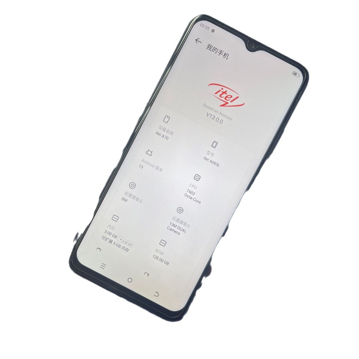Aplicable voz itela70 película templada protector de pantalla frontal 2.5d transparente HD itel power55