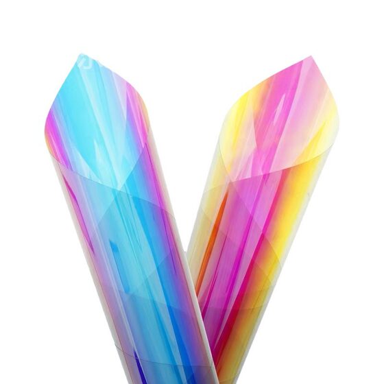 TPU magic color film PVC magic color film PVC rainbow color film laser film handbag bag laser