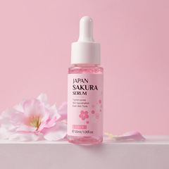 跨境莱蔻樱花精华液30mltemu版有彩盒Facial serum资质齐全全英文