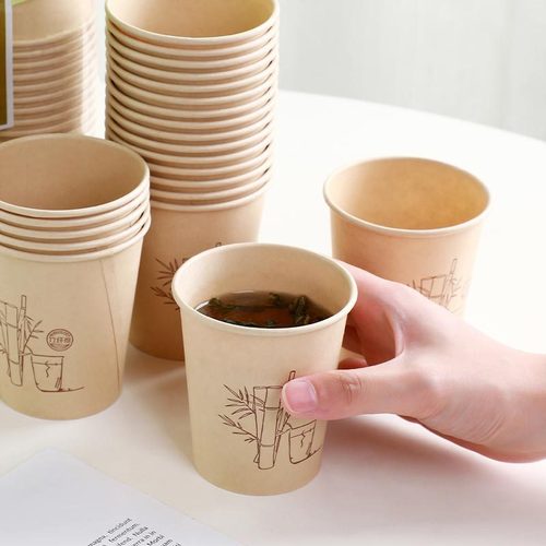 一次性纸杯纤维杯食品级办公室家用水杯纸杯加厚商务茶杯结婚专用