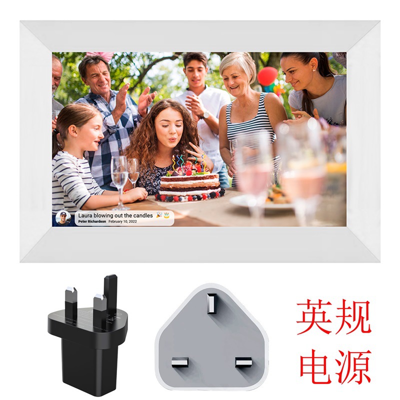 Frameo Marco de fotos digital de 10,1 pulgadas WiFi Smart Cloud Photo Frameo Touch Aplicación remota Compartir imágenes de video