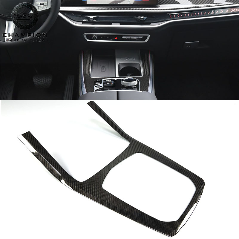 Suitable for Bmw X7X5 Modified Gear Panel Frame Central Control Dashboard Air Vent Carbon Fiber Interior Accessories