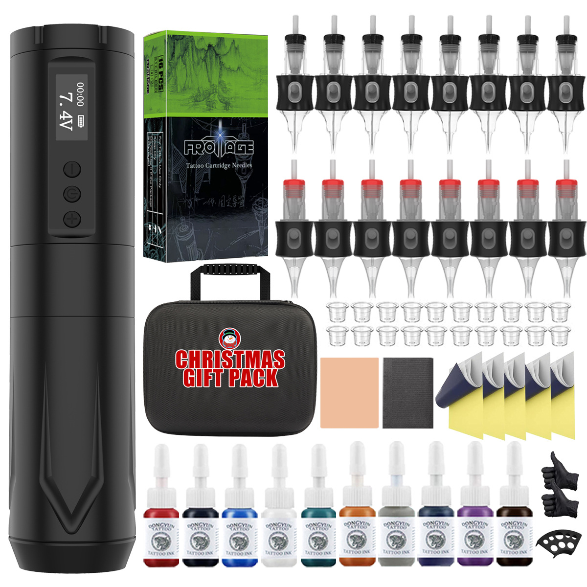 모델 D-블랙 문신 세트