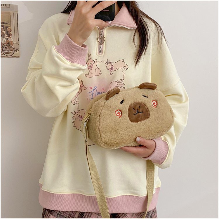 Internet celebridad Nueva capabala bolsa de peluche de juguete de Las Muchachas de gran capacidad bolsa de almacenamiento bolsa de cosméticos máquina de agarre regalo