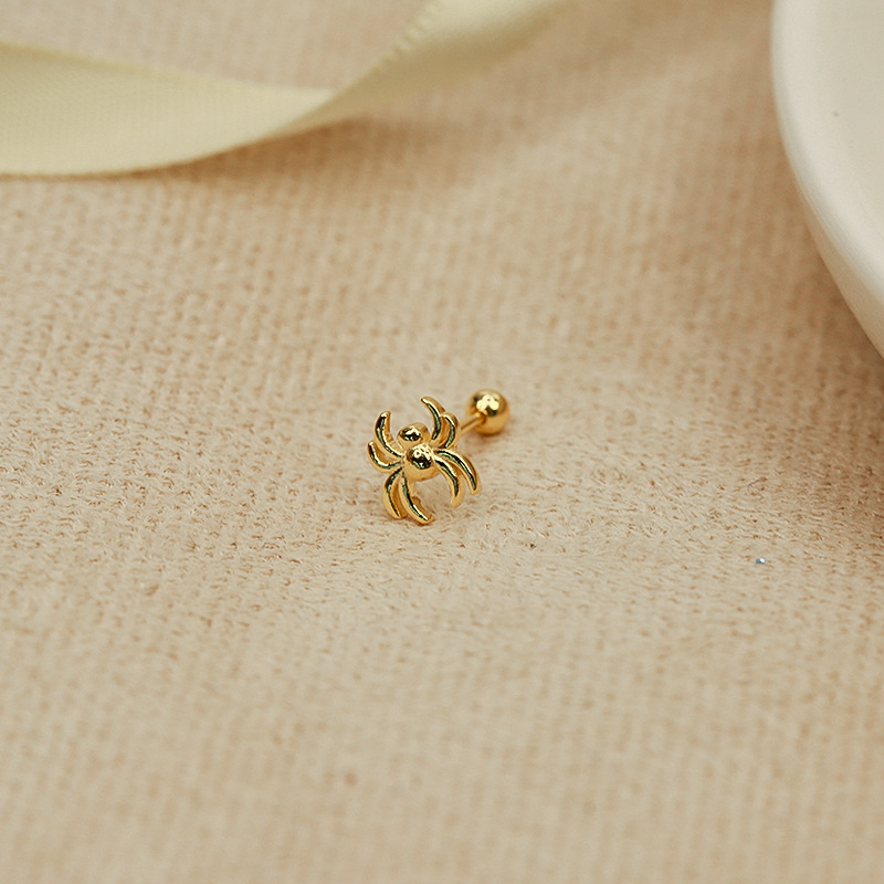Fashion Spider Silver Plating Ear Studs 1 Piece