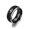 Black matte ring for beloved, accessory, suitable for import, wish, wholesale