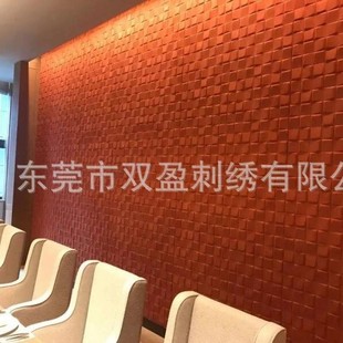 Vertical Middle Eastern Hotel Villa High-End Three-Dimensional Carved Leather Hard-Packed Factory Integrated Relief Background Wall Props