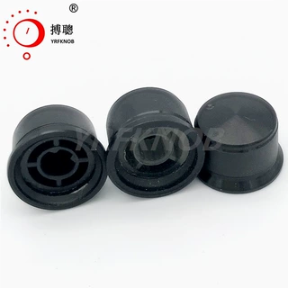 铝合金旋钮 直径11.5-14*12.5mm高 帽型 黑色 腰砂 编码器旋钮帽