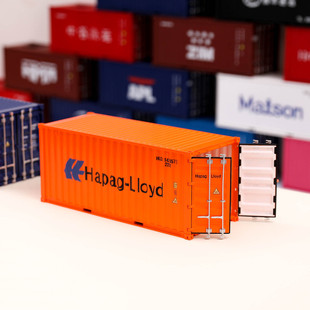 Container Model Ornaments with Switchable Doors, 20 Feet, 1:25 Scale, Realistic Plastic Gifts, Customizable with Printed Graphics and Logos