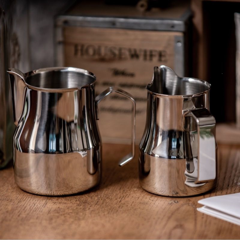 304 stainless steel latte art pitcher, long-spouted latte art pitcher, Italian-style long-spouted milk pitcher for fancy coffee latte art