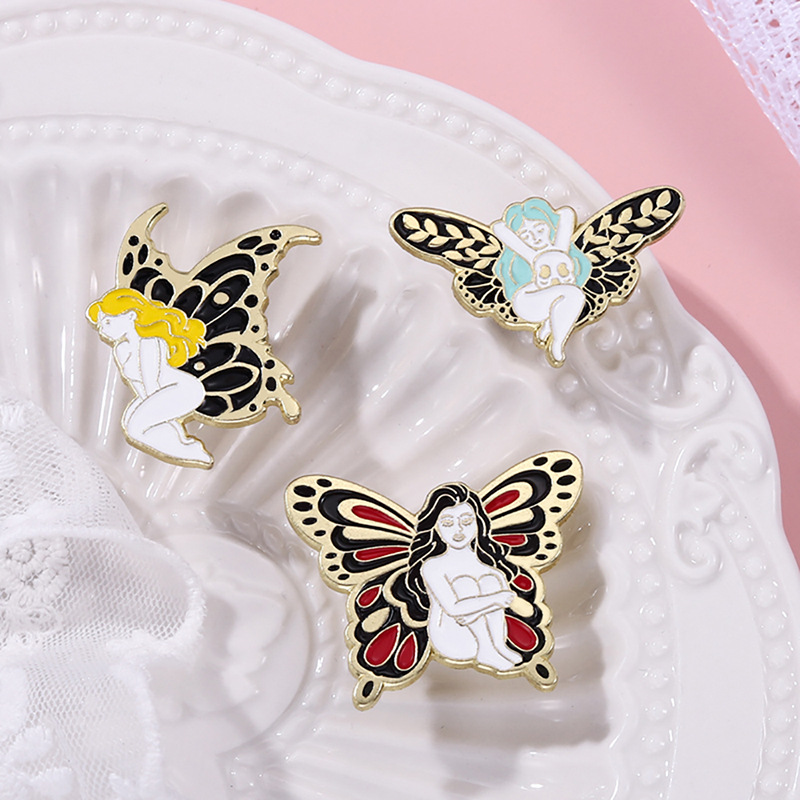 Fashion Cartoon Character Butterfly Alloy Plating Unisex Brooches display picture 6